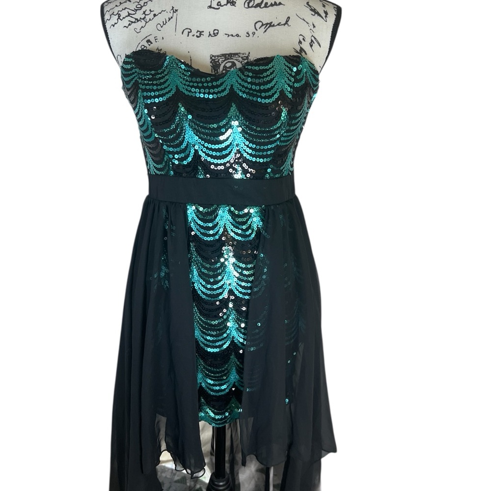Jodi Kristopher High-Lo Sequin Dress Size 5/6